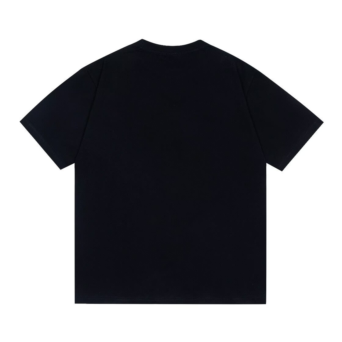 New Relaxed Loose-Fit Straight Crew Neck T Shirt with Plant and Fruit Print