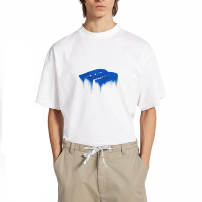 New Band Direct Print Washed Effect Faded Style Cotton T-Shirt