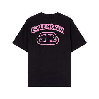 New Unisex Playful Logo Print Graphic Tee, Short Sleeve Casual T-Shirt
