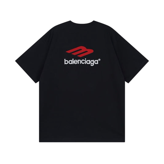 New Black Jersey Knit T-Shirt, Crew Neck Short Sleeve Loose Fit Casual Tee