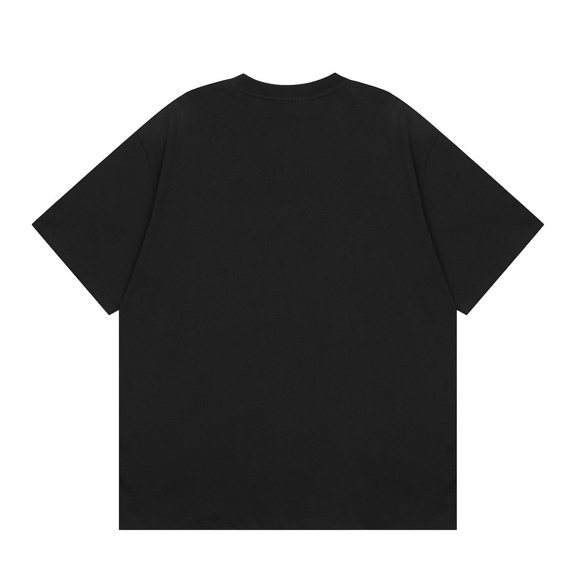 New Black Vintage Washed Logo Graphic T-Shirt, Distressed Crack Print Ripped Crew Neck Short Sleeve Tee