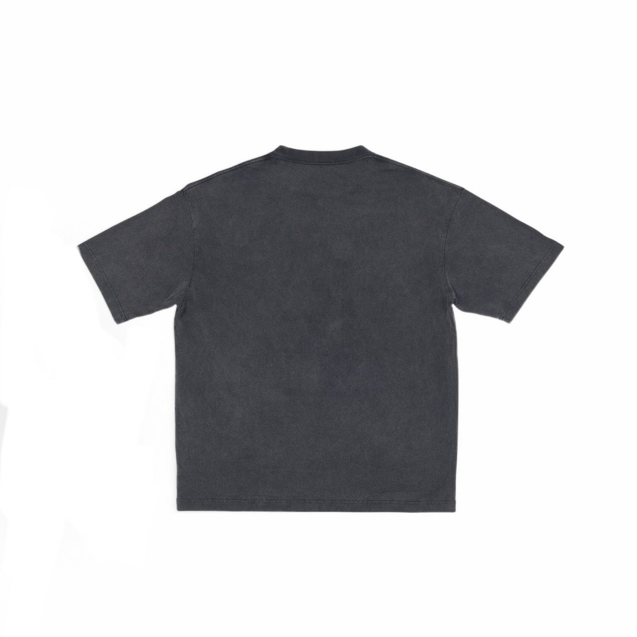 New Unisex Gray Washed 1917 Letter Logo Graphic T-Shirt, Vintage Distressed Cracked Print Loose Fit Short Sleeve Tee