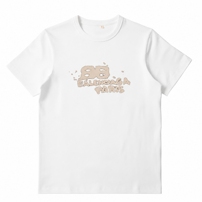 Crew Neck Letter Print Pullover Short Sleeve T-Shirt Regular Fit Unisex