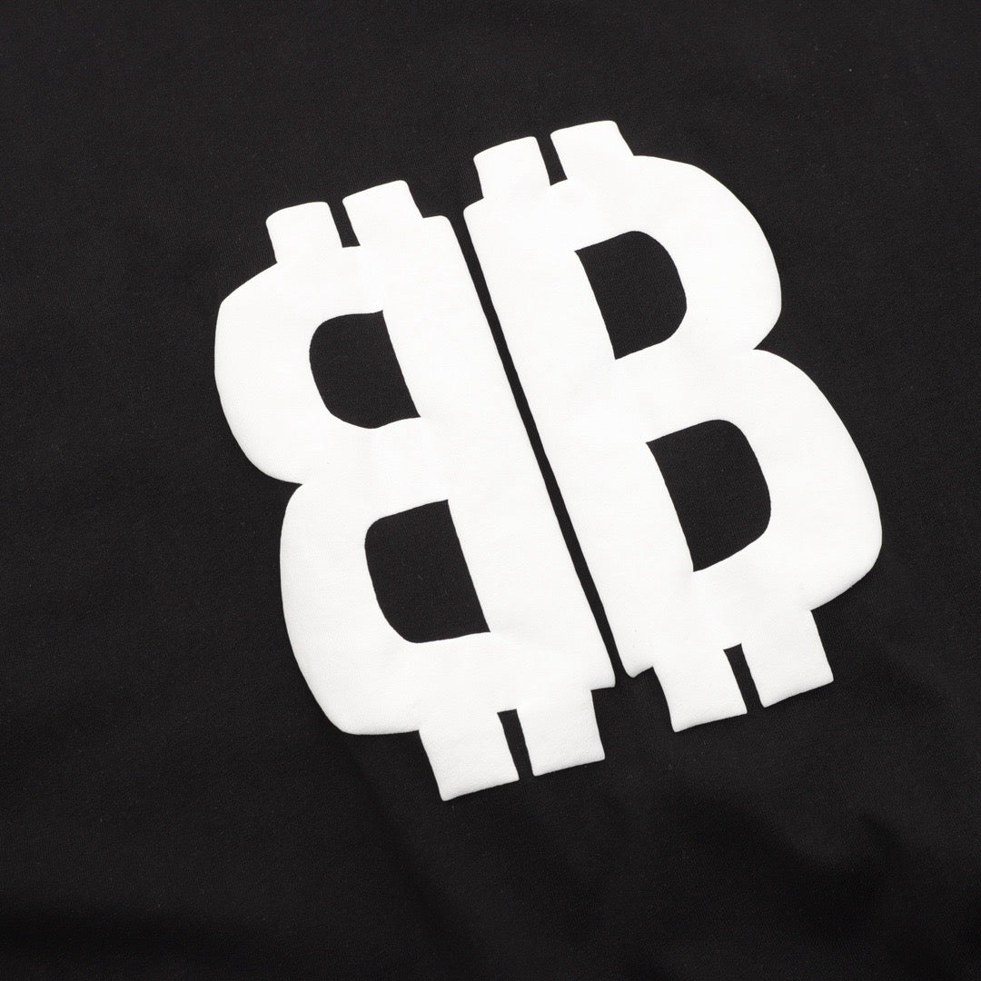 New Unisex Black Letter Logo Print Graphic Tee, Crew Neck Short Sleeve T-Shirt
