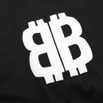 New Unisex Black Letter Logo Print Graphic Tee, Crew Neck Short Sleeve T-Shirt