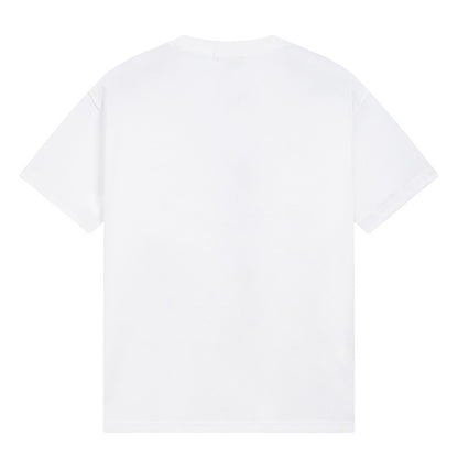 New Mosaic Blur Logo Letter Graphic T-Shirt, Crew Neck Short Sleeve Casual Tee