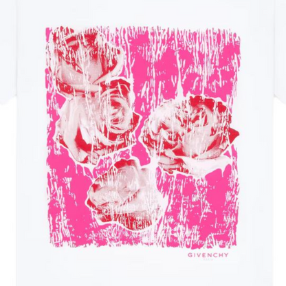 New Cotton T Shirt with Botanical and Floral Print
