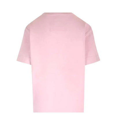 New Crew Neck T Shirt with Floral Logo Print