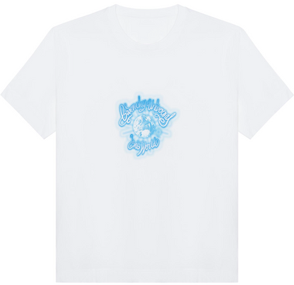 New Pure Cotton T Shirt with Chest Tie-Dye Effect