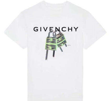 New Men’s Crew Neck T Shirt with Classic Lock Print