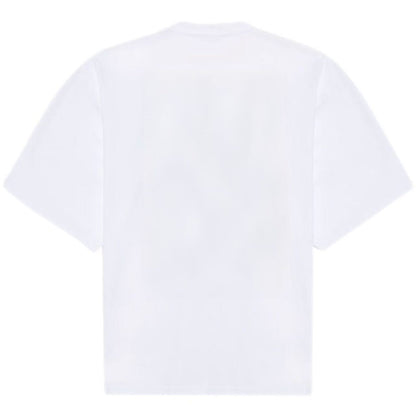 New Loose Fit Casual Crew Neck T Shirt with Architectural Letter Print Design